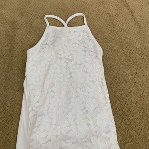Abercrombie kids white lace tank top